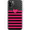 Polka Dots and Stripes Heart in Pink iPhone 11 Pro Skin